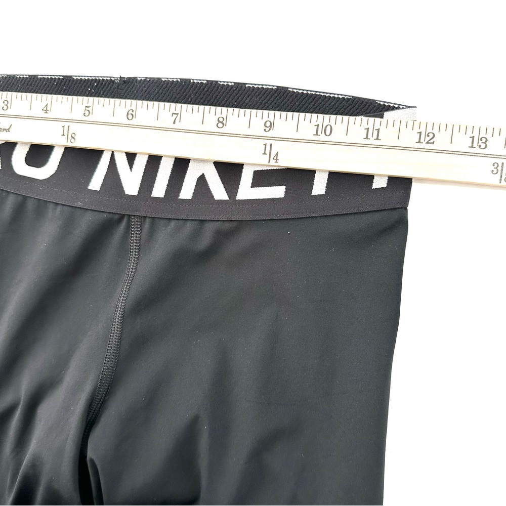 Nike Pro Dri Fit Women’s Sz S Black Activewear Compression Tights Mesh Hem Pants - Picture 9 of 13